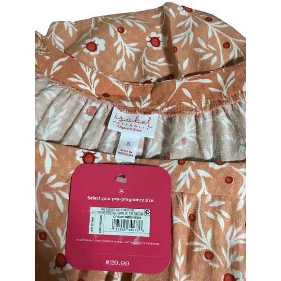 Isabel Maternity Floral Top Size Small NWT - Picture 5 of 7